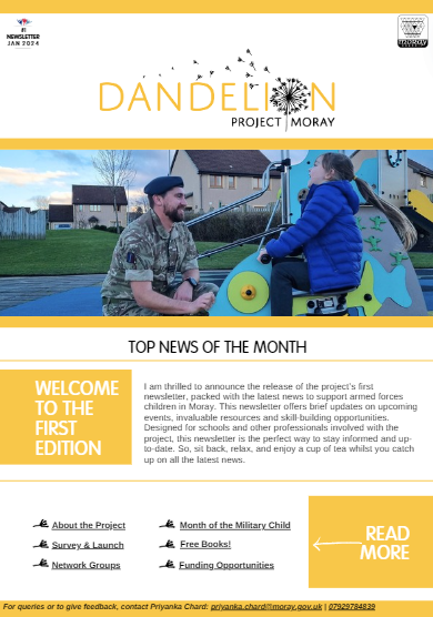 January 2024 news for the Dandelion Project Moray