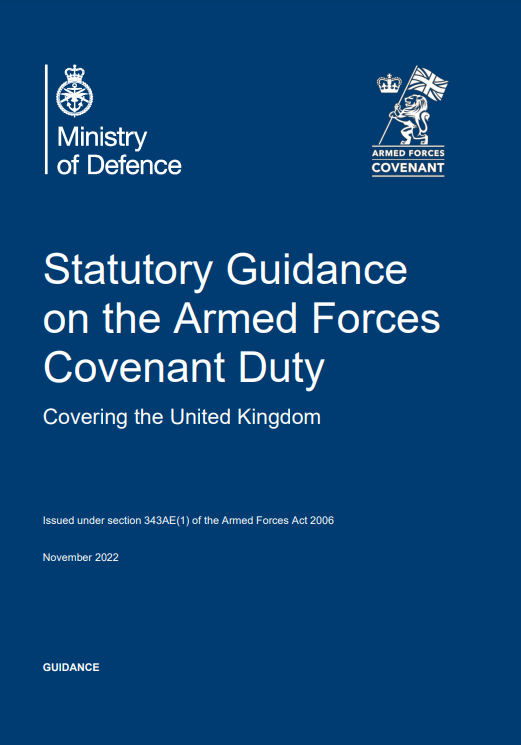 Ministry of Defence Statutory Guidance on the Armed Forces Covenant Duty PDF document