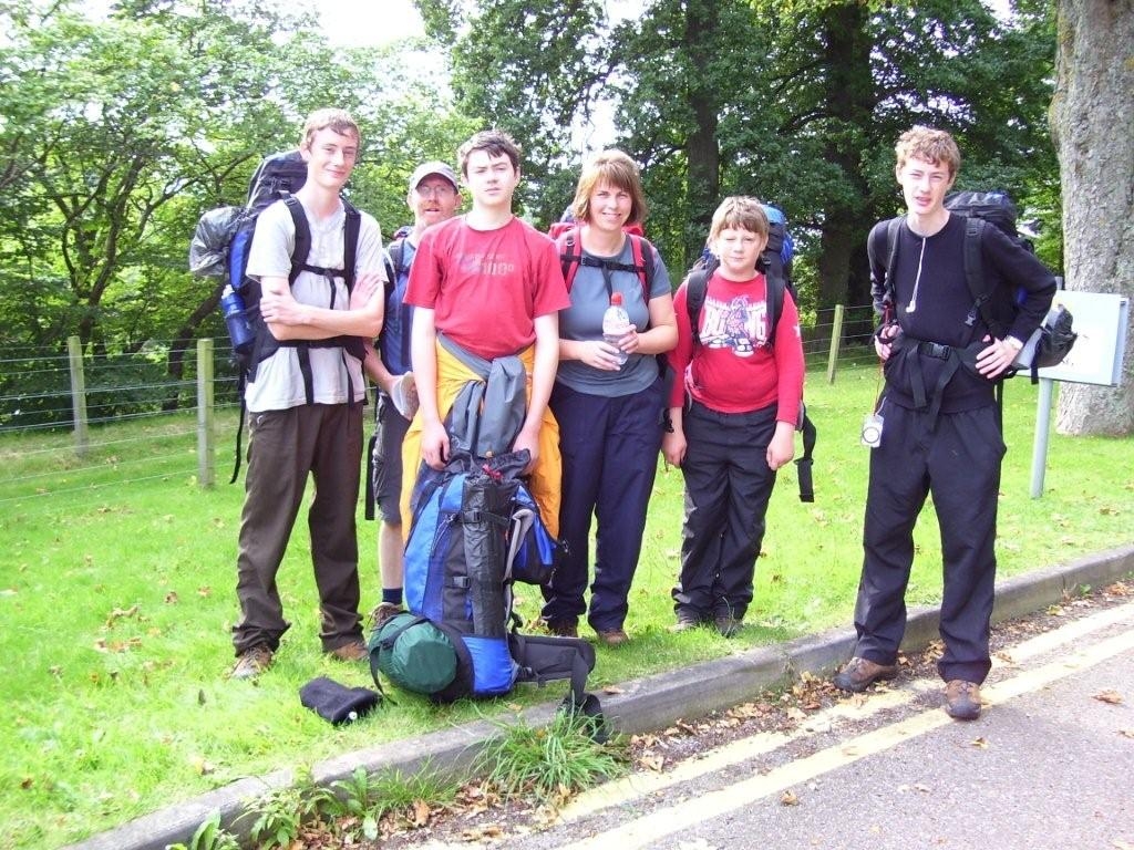 Pupils with backpacks