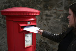 Posting the completed postal vote